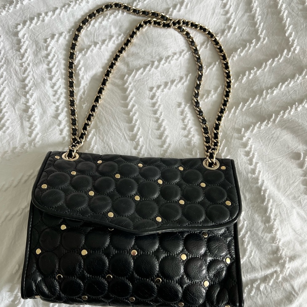 Rebecca Minkoff Night Shoulder Bag - black with gold